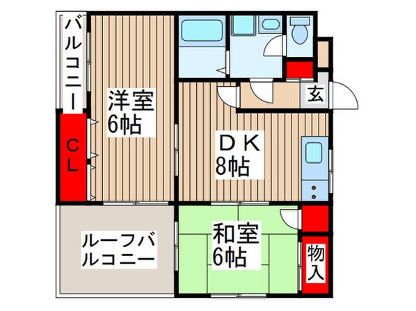 アイダパレス行田六番館(401)の物件間取画像